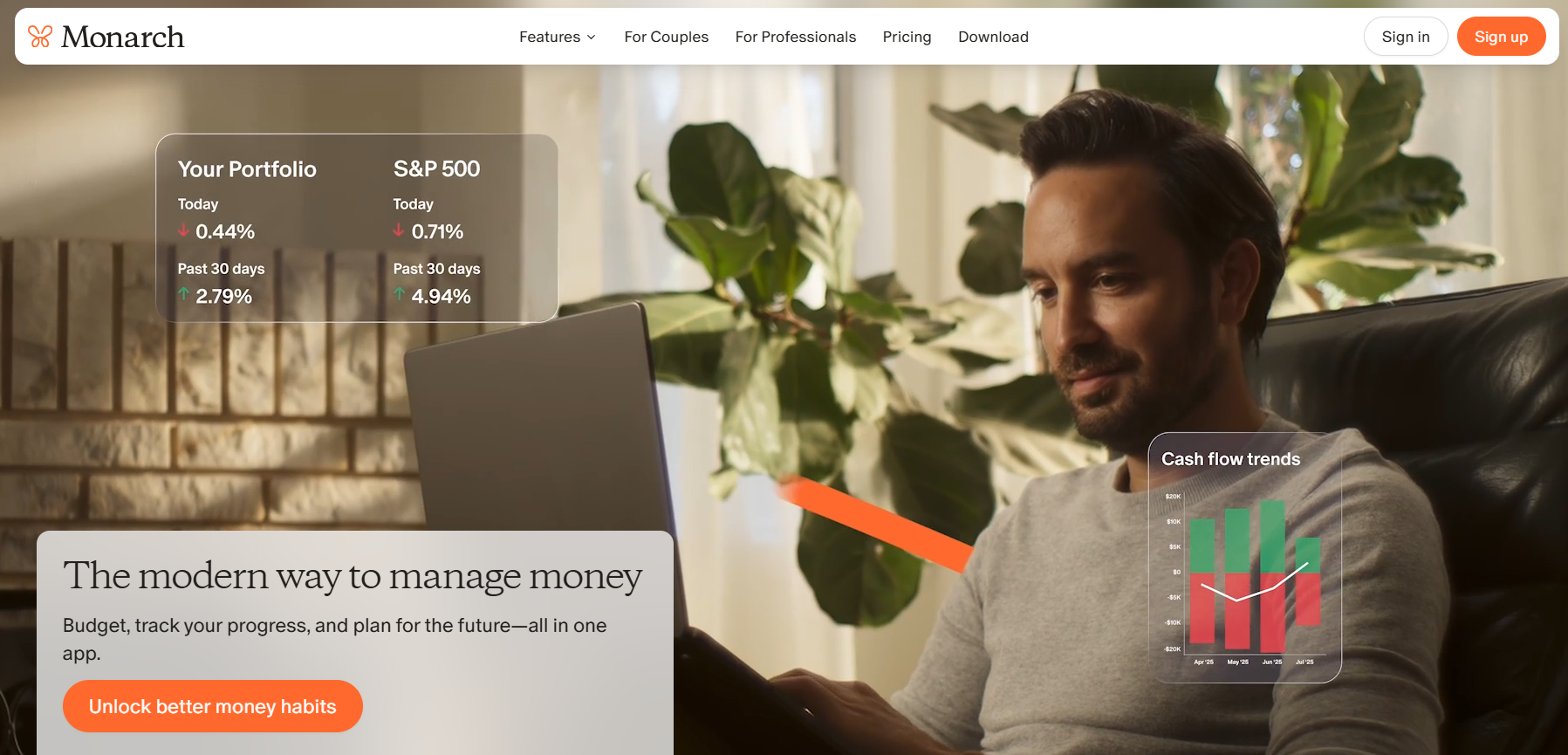Monarch Money financial dashboard app