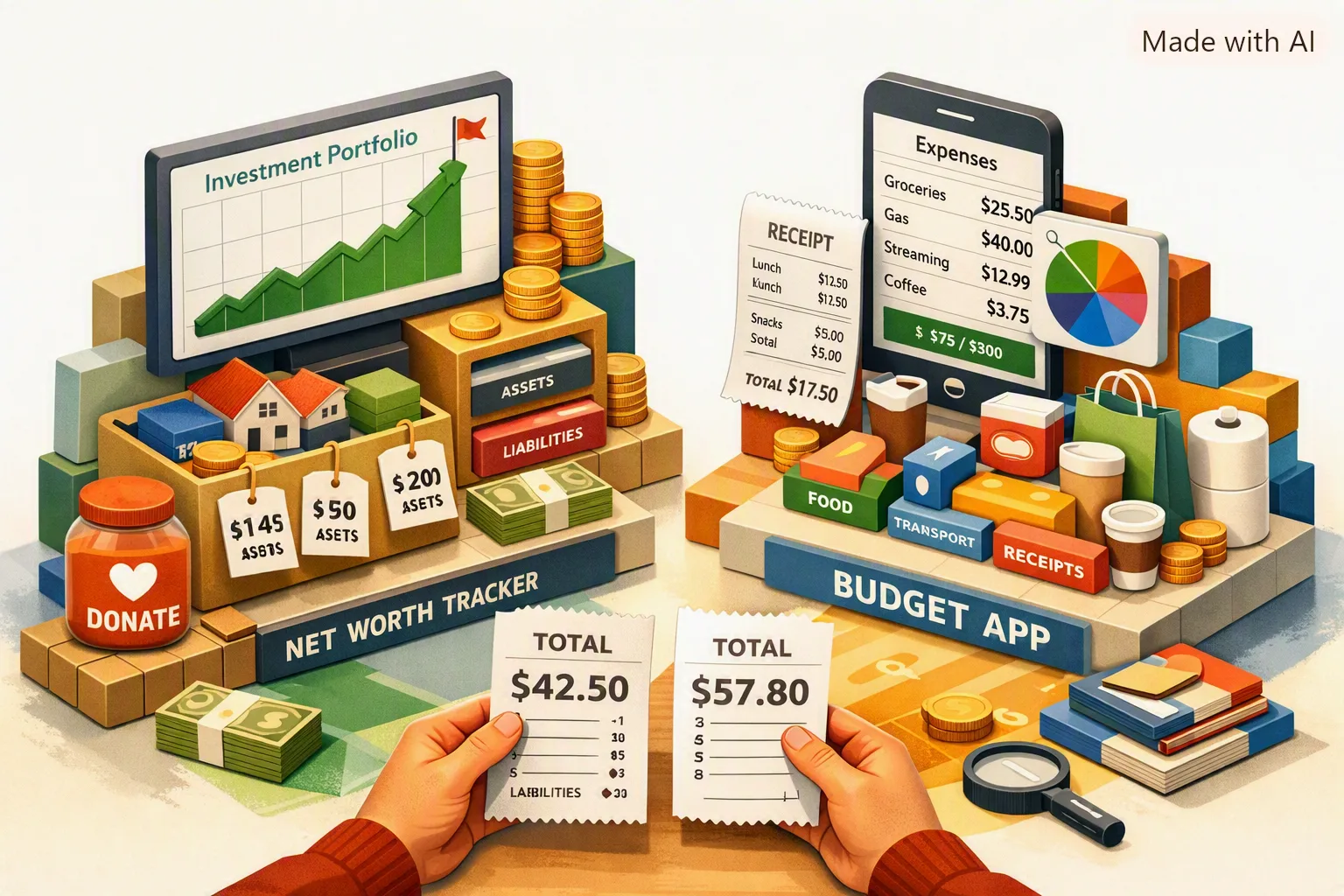 Net Worth Tracker vs Budget App: mitä jokainen kaipaa